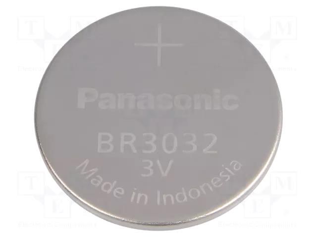 Battery: lithium; BR3032,coin; 3V; 500mAh; Ø30x3.2mm PANASONIC BAT-BR3032/BN