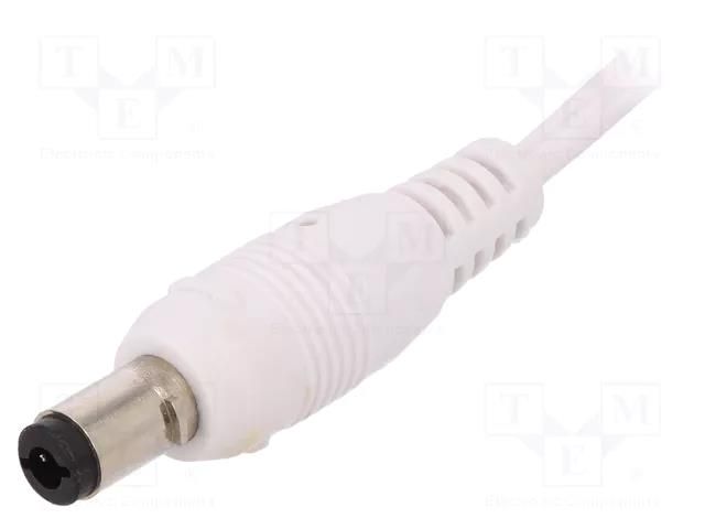 Connector: DC supply; plug; female; 5.5/2.5mm; soldering; white; 2A CLIFF FC6814751W