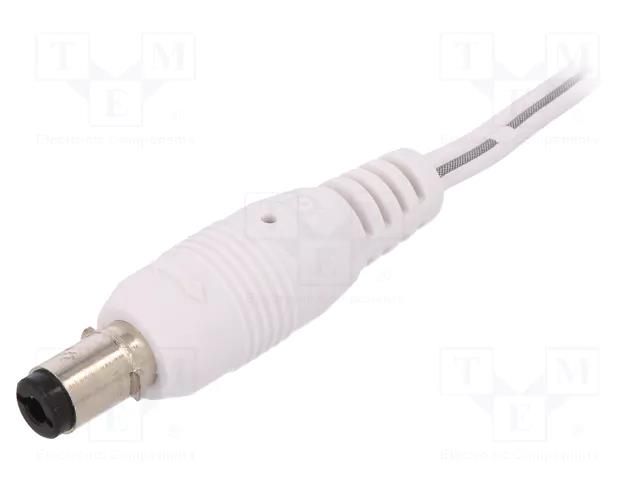 Connector: DC supply; plug; female; 2A; soldering; white; 5.5/2.1mm CLIFF FC6814761W