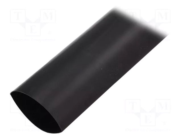 Heat shrink sleeve; 3: 1; 50mm; L: 1m; black; Wall thick: 2.7mm HELLERMANNTYTON MU47-50/16-BK
