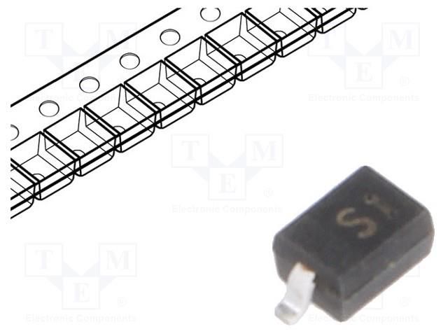 Diode: Schottky switching; SOD323; SMD; 30V; 0.1A; reel,tape; 250mW Central Semiconductor CMDSH-3TR