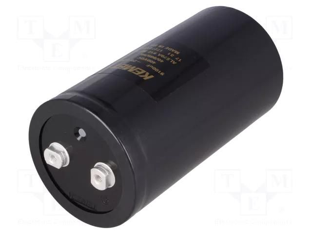 Capacitor: electrolytic; 9.1mF; 400VDC; Ø77x146mm; Pitch: 31.8mm KEMET ALS70A912NP400