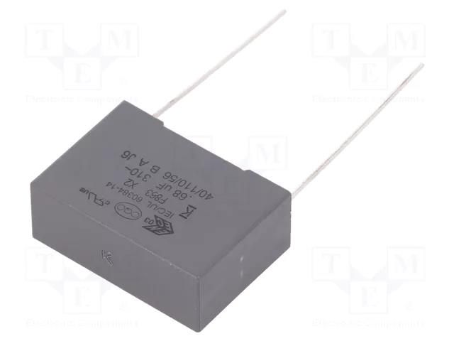 Capacitor: polypropylene; X2; F863; 0.68uF; 310VAC; 26.5x18.5x10mm KEMET F863DN684K310ALW0L
