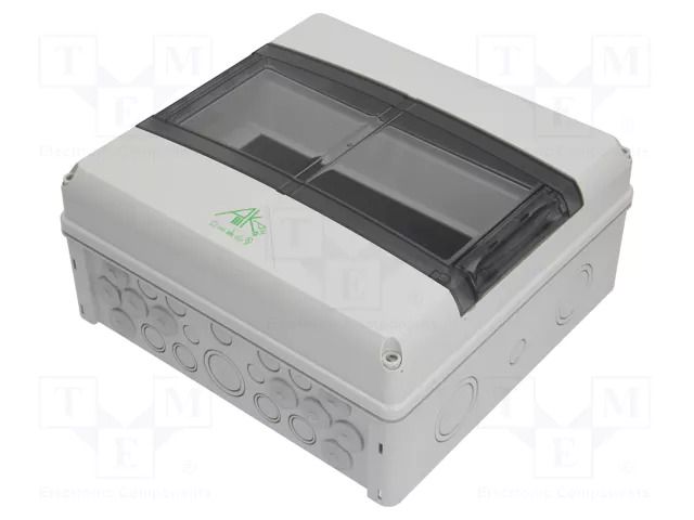 Enclosure: for modular components; IP65; grey; No.of mod: 12; AK SPELSBERG AK-14