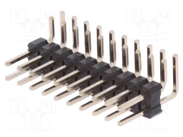 Connector: pin strips; pin header; male; PIN: 20; angled 90°; THT CONNFLY ZL212-20KG