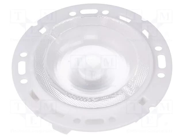 LED lens; round; plexiglass PMMA; transparent; Mounting: push-in LEDIL FN15552