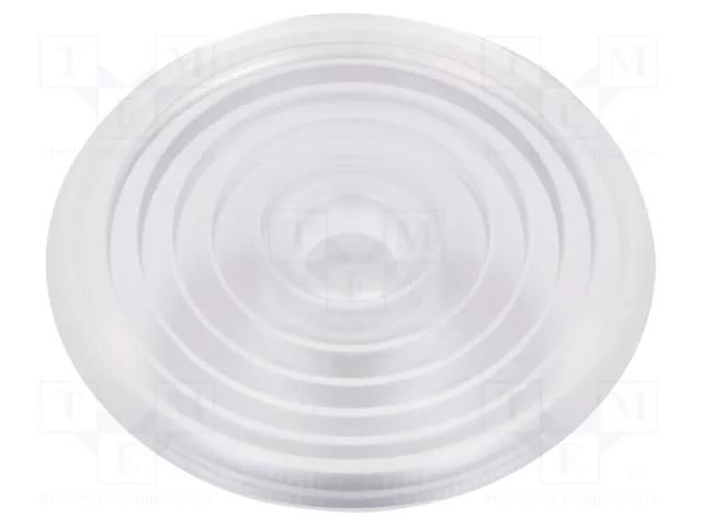 LED lens; round; plexiglass PMMA; transparent; H: 23.6mm; Ø: 69.8mm LEDIL C15801