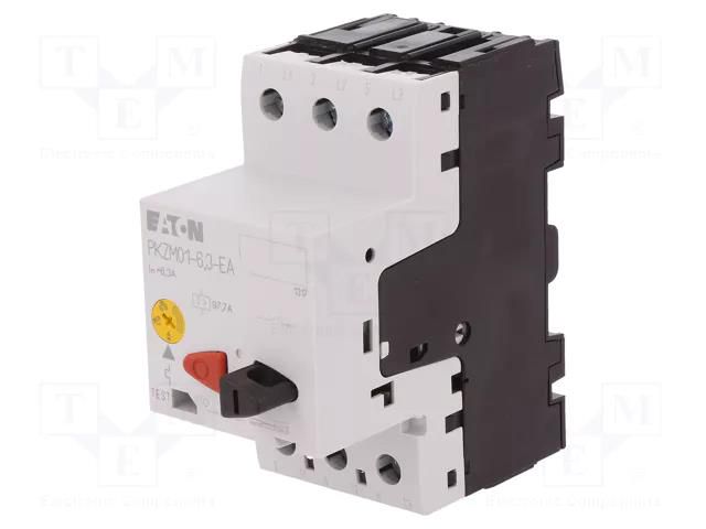 Motor breaker; 2.2kW; 220÷690VAC; for DIN rail mounting; IP20 EATON ELECTRIC PKZM01-6.3-EA