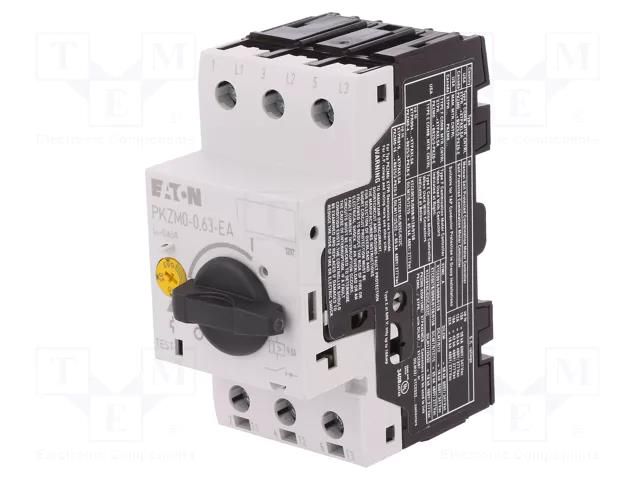 Motor breaker; 0.12kW; 220÷690VAC; for DIN rail mounting; IP20 EATON ELECTRIC PKZM0-0.63-EA