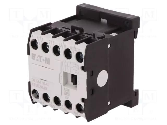 Contactor: 3-pole; NO x3; Auxiliary contacts: NO; 12VDC; 8.8A; 4kW EATON ELECTRIC DILEM-10-G-12VDC