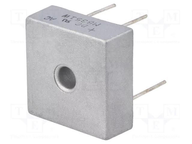 Bridge rectifier: single-phase; Urmax: 100V; If: 35A; Ifsm: 400A DC COMPONENTS MB351W