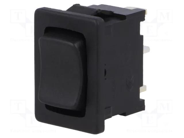 ROCKER; SP3T; Pos: 3; (ON)-OFF-(ON); 6A/250VAC; black; IP40; none Marquardt 1808.1302