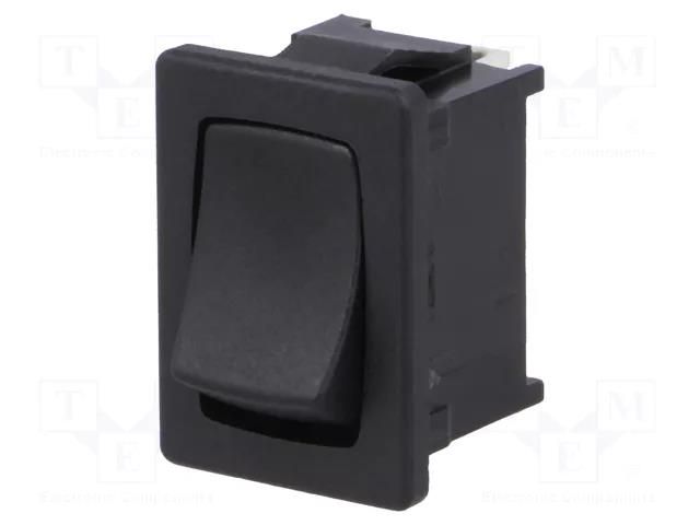 ROCKER; SPDT; Pos: 2; ON-OFF; 10A/250VAC; black; IP40; none; 1803 Marquardt 1803.6121