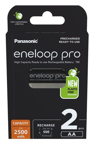 Аккумуляторная батарея HR06 (AA) 1.2V 2500mAh Ni-Mh BK-3HCDE/2BE Panasonic eneloop PRO 2шт комплект 5410853064145 5410853064145