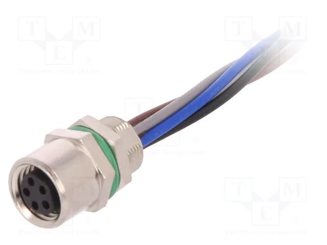 Connector: M8; female; PIN: 5; 30V; IP67; socket; 1.5A; 100mm BULGIN PXMBNI08FPF05BF001