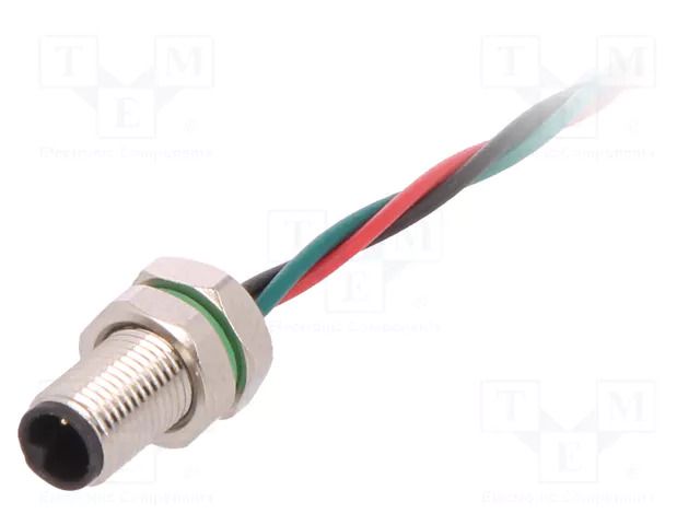 Connector: M5; socket; male; cables; PIN: 3; IP67; 60V; 100mm; 1A BULGIN PXMBNI05RPM03AF001