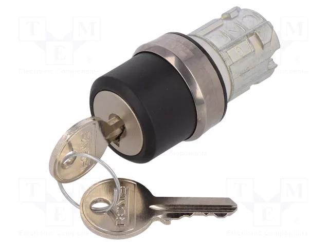 Switch: rotary with key; 22mm; Stabl.pos: 3; silver; none; IP67 SIEMENS 3SU1050-4BL11-0AA0