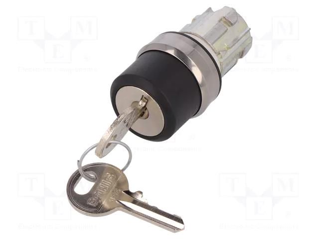 Switch: rotary with key; 22mm; Stabl.pos: 2; silver; none; IP67 SIEMENS 3SU1050-4BF01-0AA0