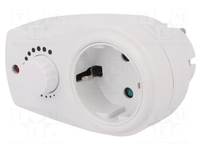 Plug socket strip: supply; 16A; white; 230VAC; Sockets: 1 LOGILINK PA0151