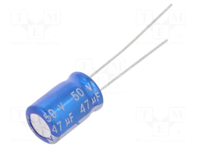 Capacitor: electrolytic; THT; 47uF; 50VDC; Ø8x11.5mm; Pitch: 3.5mm Jb Capacitors JRG-47U/50