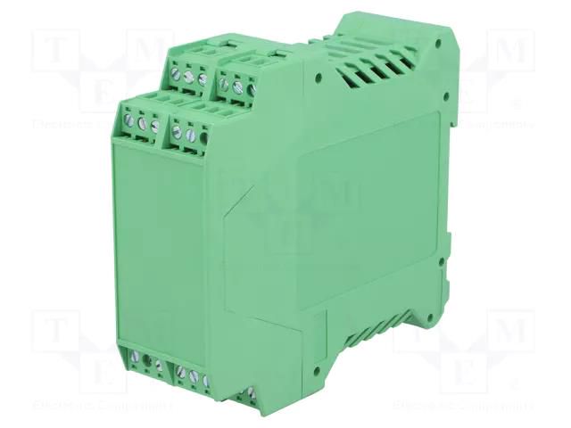 Enclosure: for DIN rail mounting; polyamide; green; terminals: 24 DEGSON ELECTRONICS FMET-06P-14-15AH