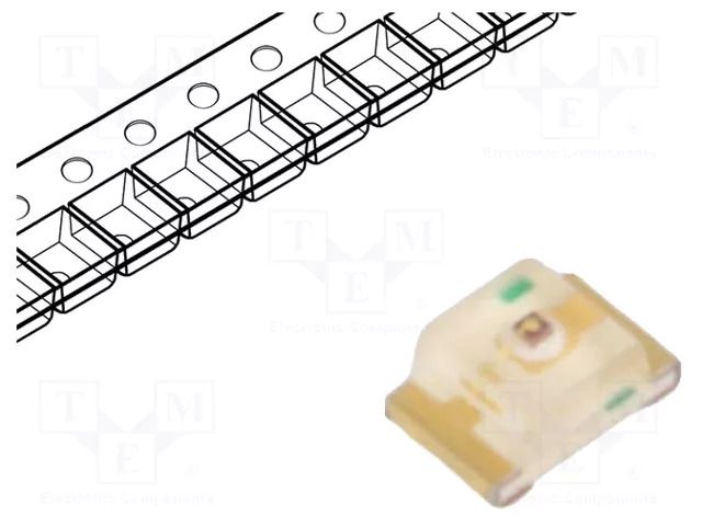 LED; red; SMD; 0805; 1.4÷4mcd; 2÷2.8VDC; 2x1.25x0.8mm; 20mA ROHM SEMICONDUCTOR SML-210VTT86