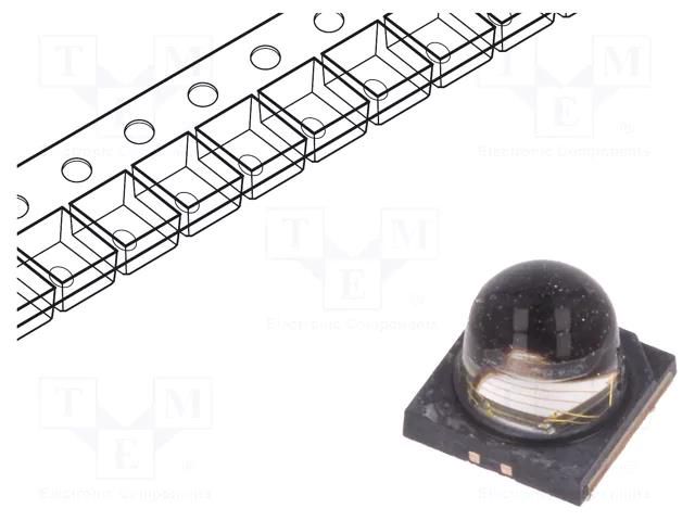 Power LED; UV; 60°; 700mA; 3W; λd: 400÷410nm; 3.45x3.46mm ProLight Opto PK2B-3JLE-GNVL