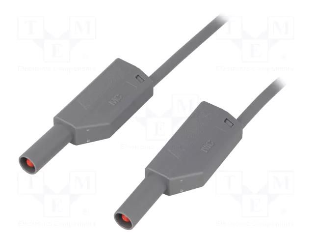 Test lead; 16A; banana plug 4mm,both sides; Urated: 1kV; Len: 1m STÄUBLI SLK4075-E/N-10028