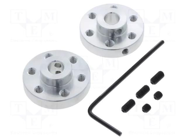 Bracket wheel; Kit: adapter,allen wrench,mounting screws; 2pcs. POLOLU POLOLU-1999