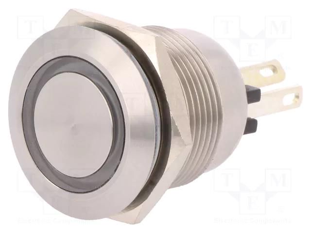 Switch: vandal resistant; Pos: 2; SPST-NO; 0.05A/24VDC; IP66; 2VDC BULGIN MPI002/28/D1