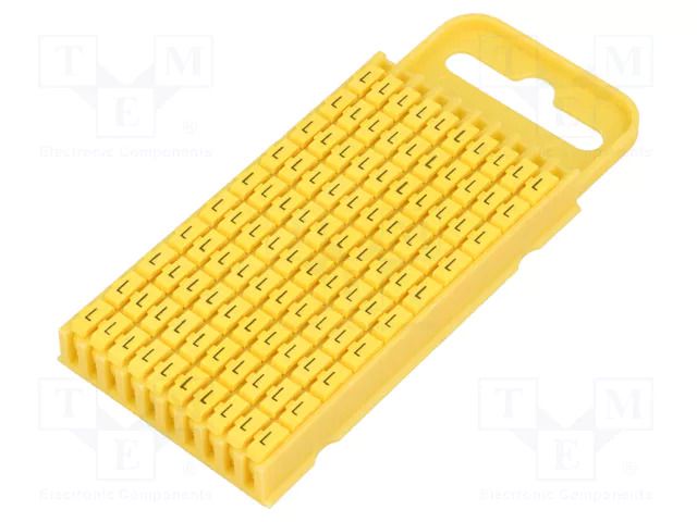 Markers; Marking: L; 4.3÷5.3mm; polyamide; yellow; -40÷85°C; WIC HELLERMANNTYTON WIC3-L-PA66-YE