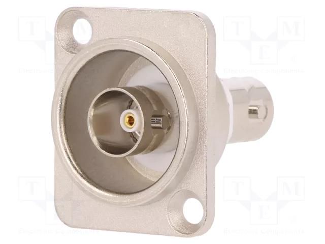 Coupler; BNC socket,both sides; insulated; 75Ω; silver; metal; FT CLIFF CP30124