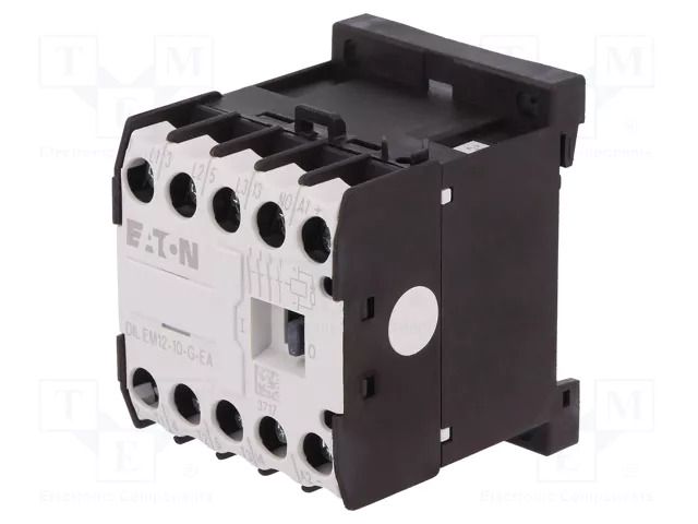 Contactor: 3-pole; NO x3; Auxiliary contacts: NO; 24VDC; 12A; DILEM EATON ELECTRIC DILEM12-10-G-24-E