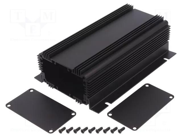 Enclosure: with panel; with fixing lugs; 1455NHD; X: 86mm; Y: 160mm HAMMOND HM-1455KHD1601BK