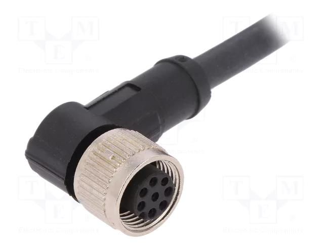 Cable: for sensors/automation; M12; PIN: 8; angled; 5m; plug; 30VAC LAPP 22260615