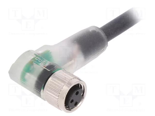 Cable: for sensors/automation; M8; PIN: 3; angled; 10m; plug; 60VAC LAPP 22260277