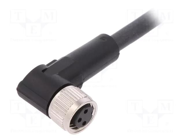 Cable: for sensors/automation; M8; PIN: 3; angled; 5m; plug; 60VAC LAPP 22260201