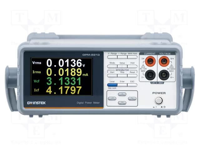 Meter: power; LCD TFT 4"; True RMS; 25A; 700V; 100÷240VAC GW INSTEK GPM-8213