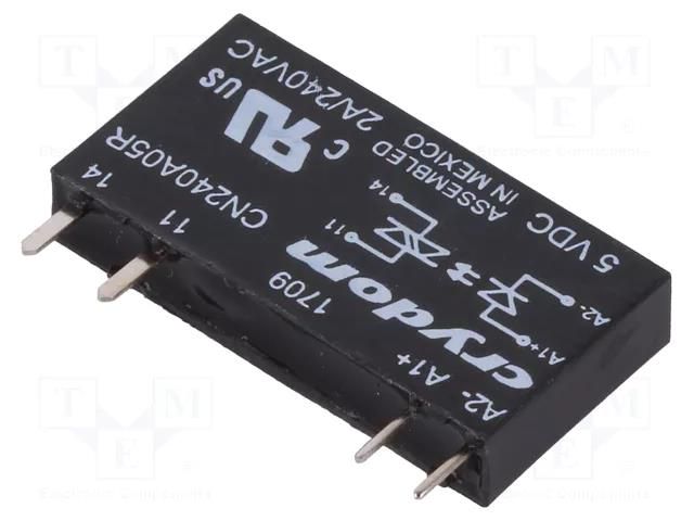 Relay: solid state; Ucntrl: 3÷12VDC; 2A; 24÷280VAC; CN; THT; SIP SENSATA / CRYDOM CN240A05R