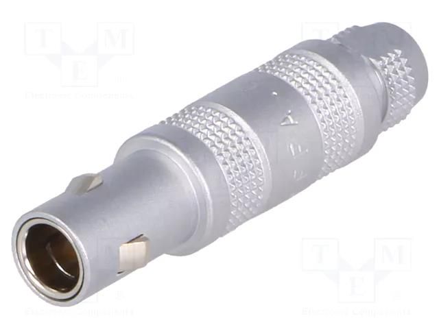 Connector: coaxial; 00; plug; male; soldering; for cable; 4A; IP50 LEMO FFA.00.250.CLAC27