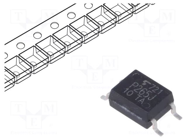 Optotriac; 3.75kV; without zero voltage crossing driver; SO6 TOSHIBA TLP265J-E-T