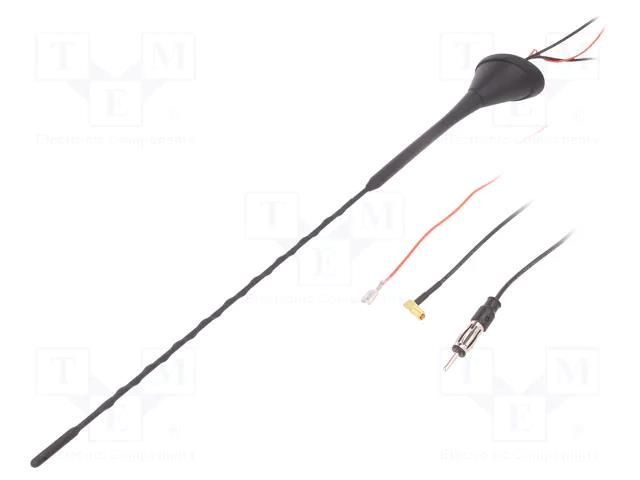 Antenna; 0.41m; AM,DAB,FM; with amplifier; 5m; 10dB; 12VDC 4CARMEDIA ANT.40