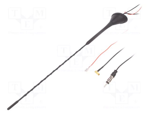 Antenna; automotive; 0.41m; AM,DAB,FM; with amplifier; 5m; 10dB 4CARMEDIA ANT.40