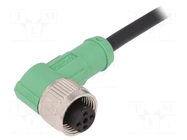 Cable: for sensors/automation; M12; PIN: 4; angled; 5m; plug; 250VAC PHOENIX CONTACT 1693539