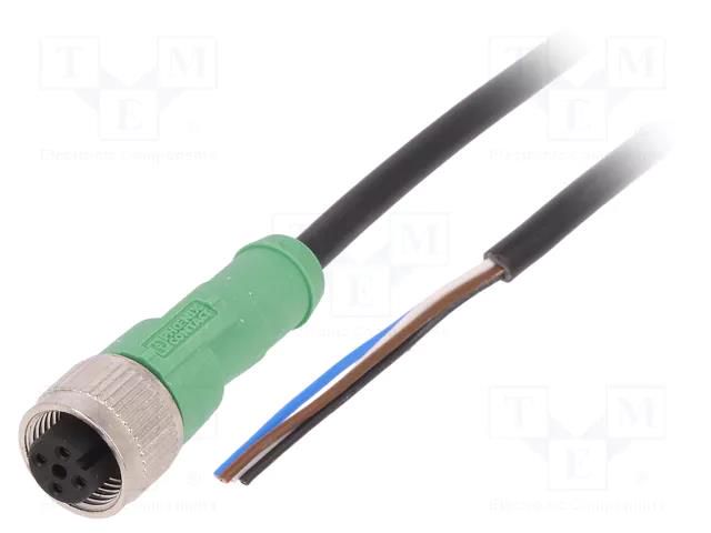 Cable: for sensors/automation; M12; PIN: 4; straight; 5m; plug; 4A PHOENIX CONTACT 1404408