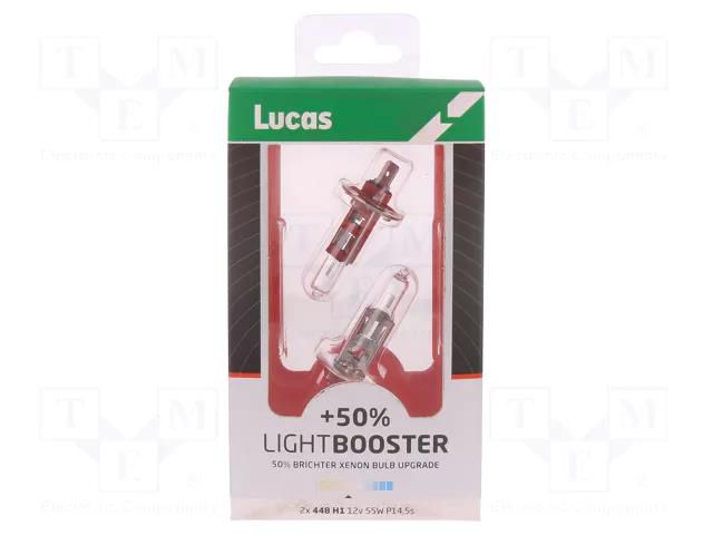 Filament lamp: automotive; P14,5s; white-blue; 12V; 55W LUCAS LLX448XLPX2