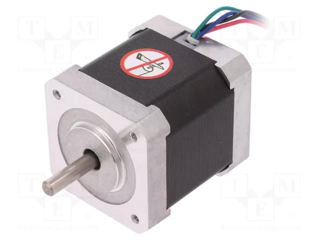 Motor: DC; stepper; 12VDC; step 1,8°; 0.42Nm; 0.5A; 42x42x48mm WObit 42BYGH118-01B