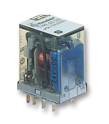 RELAY, 3PDT, 250VAC, 10A; Contact Configuration:3PDT; Coil Voltage:12VDC; Contact Current:10A; Product Range:55 Series; Relay Mounting:Socket; Coil Ty 55.33.9.012.0000