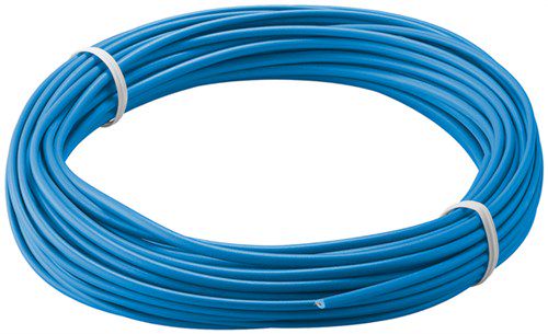 Insulated Copper Wire, 10 m, blue - 1-wire copper cable, stranded (18x 0.1 mm) 55039