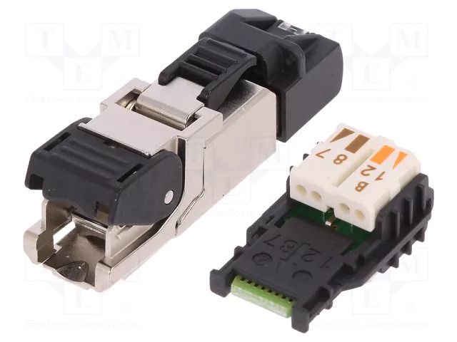 Connector: RJ45; plug; PIN: 8; Cat: 6a; shielded; gold-plated; 5÷9mm TELEGÄRTNER J00026A2001